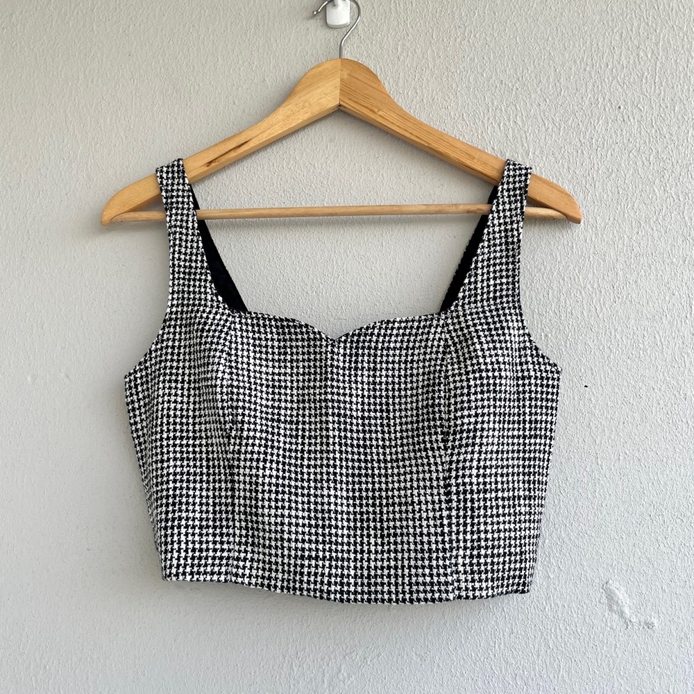 Abercrombie & Fitch | NWT Houndstooth Bustier Top